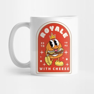 Royale With Cheese Retro Cartoon Burger Pulp Fiction Mug